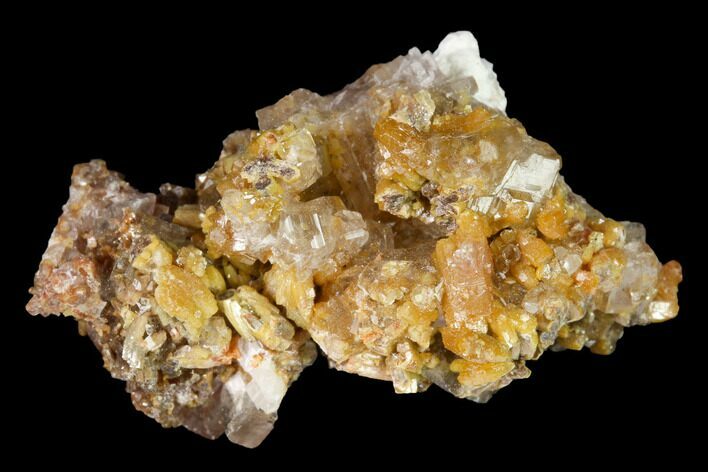 Vanadinite and Calcite Crystal Association - Apex Mine, Mexico #165312